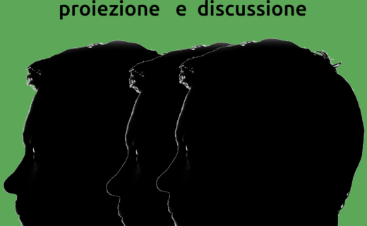 u sfondo verde, la silhouette di tre uomini di profilo, a mezzo-busto. Testo: "documentario Tre canarini – storie oltre la monogamia, 3 giugno 2026 ore 21.00, proiezione e discussione. Festival Je ne t'aime plus - Golena San Massimo, Padova"